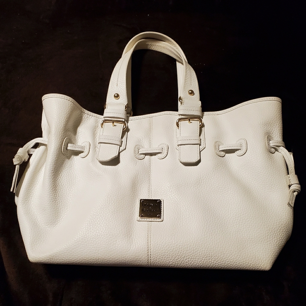 Dooney & Bourke White Pebbled Leather Tote
